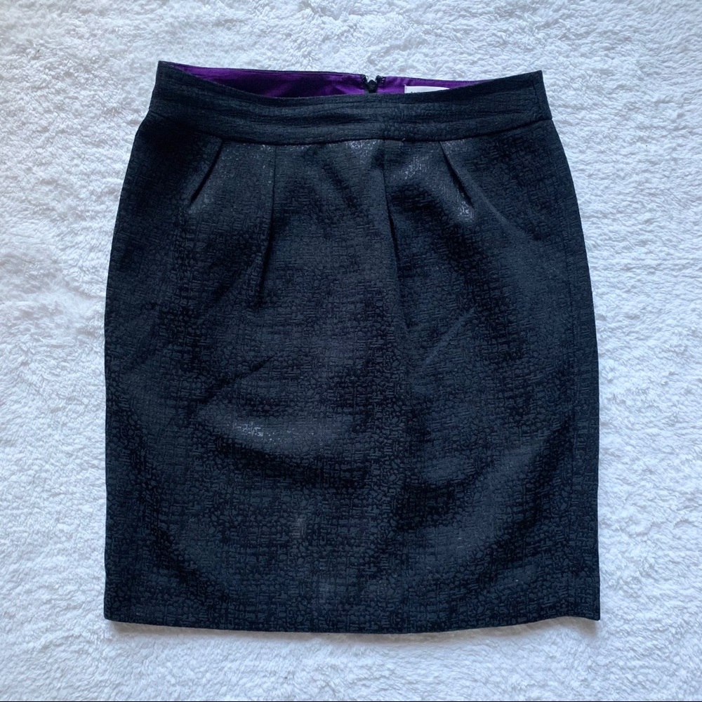 Banana Republic black textured pencil skirt